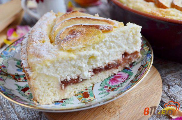 фото рецепта: Творожный пирог с яблоками