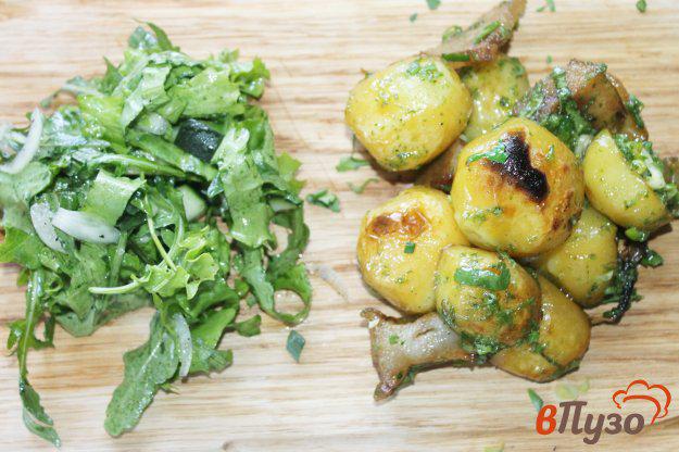 фото рецепта: Картофель по - деревенски с салом и луком на костре