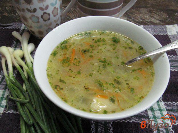 фото рецепта: Суп с кабачком манной крупой и копченым сыром
