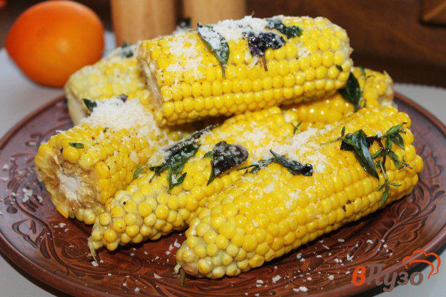 фото рецепта: Молодая кукуруза с сыром на гарнир