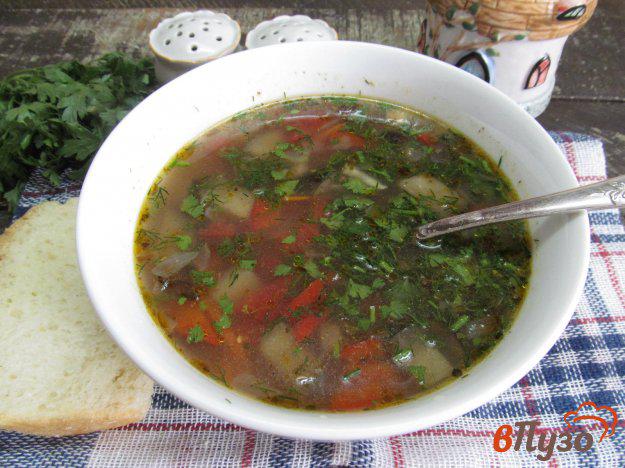 фото рецепта: Суп из баклажана с овощами