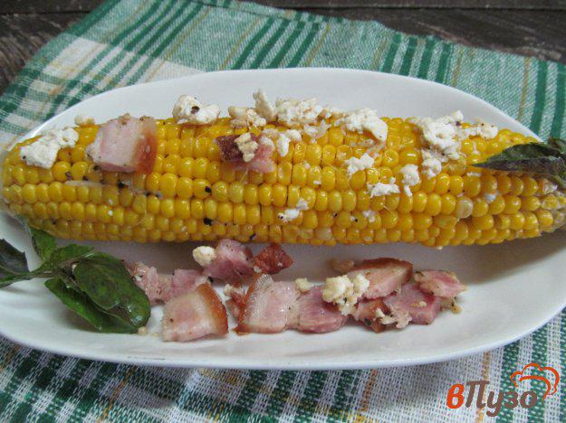 фото рецепта: Кукуруза с беконом и сыром