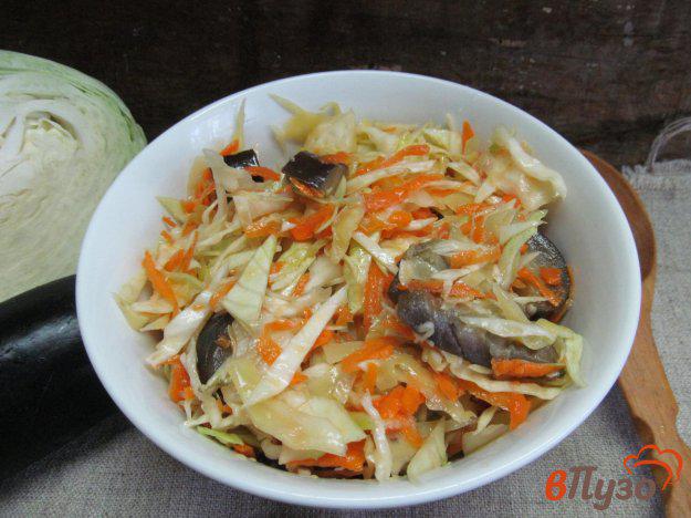 фото рецепта: Салат из капусты с баклажаном