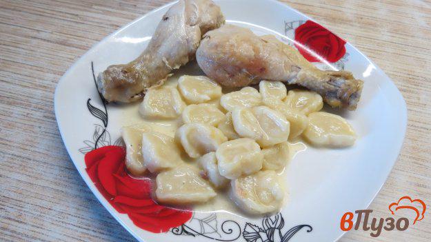 фото рецепта: Жаренная курица с клецками