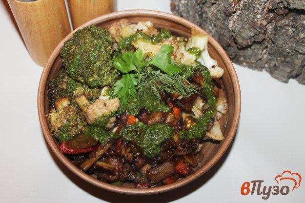 фото рецепта: Овощное рагу с брокколи и цветной капустой