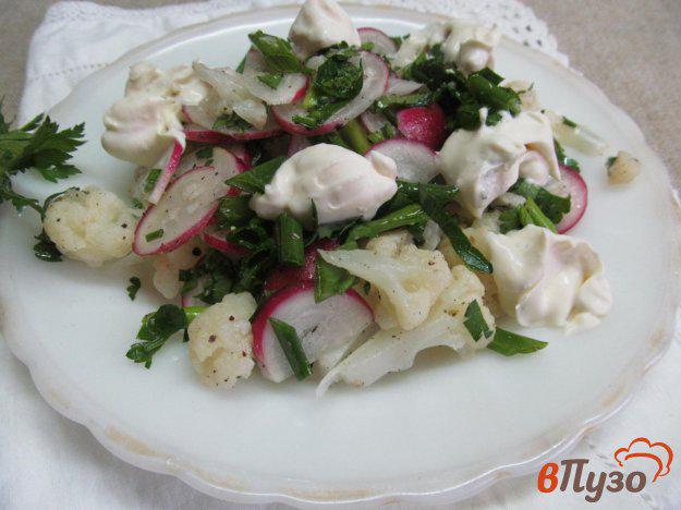 фото рецепта: Салат из редиса с цветной капустой