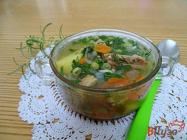 фото рецепта: Суп с зелёным горошком