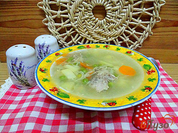 фото рецепта: Суп с вермишелью и горошком
