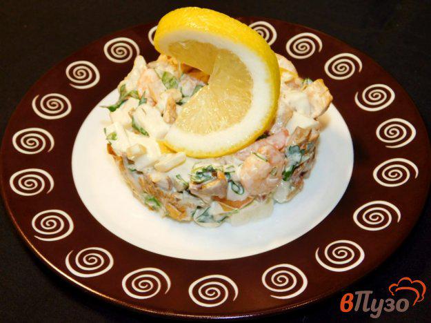фото рецепта: Грибной салат с креветками