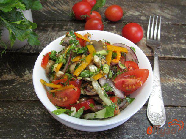 фото рецепта: Овощной салат с тыквой и шампиньоном