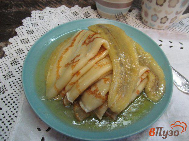 фото рецепта: Блинчики с карамелью и бананами