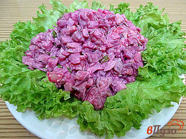 фото рецепта: Салат с картофелем свеклой и огурцом