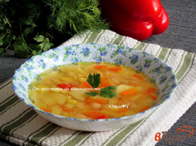 фото рецепта: Суп с белой фасолью
