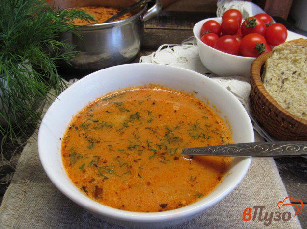 фото рецепта: Куриный суп с рисом и томатом