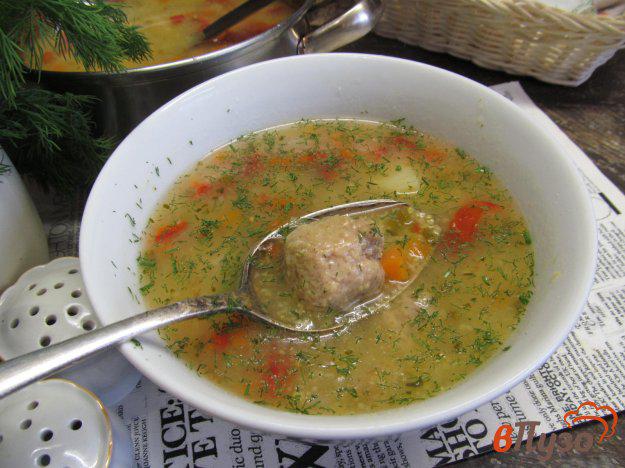 фото рецепта: Суп кукурузный с фрикадельками