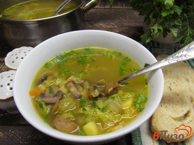 фото рецепта: Овощной суп на грибном бульоне