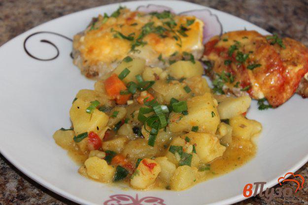 фото рецепта: Тушеный картофель с болгарским перцем