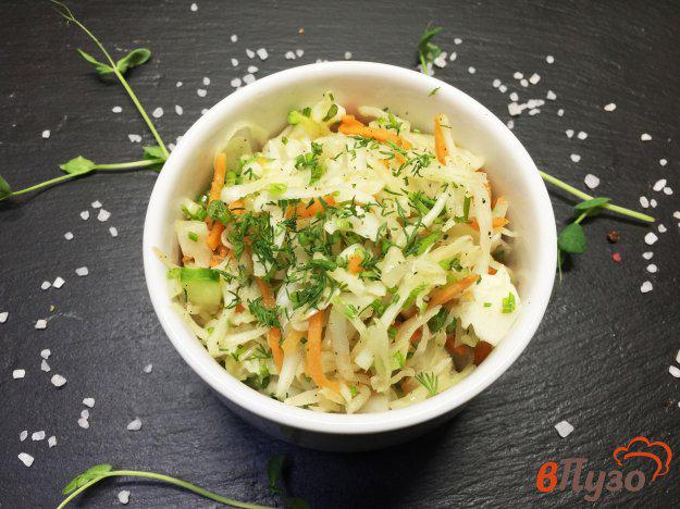 фото рецепта: Салат из капусты с морковкой по - корейски
