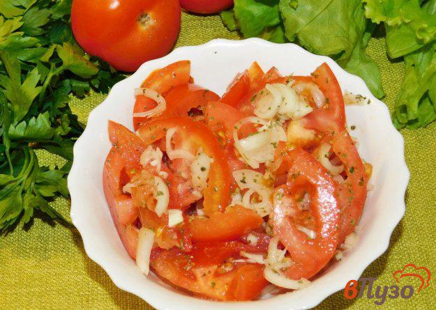 фото рецепта: Пикантный салат из помидоров и лука