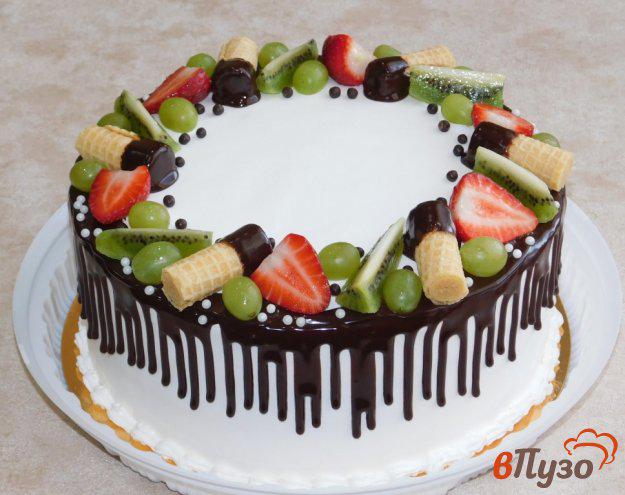 фото рецепта: Шоколадный торт со сливками