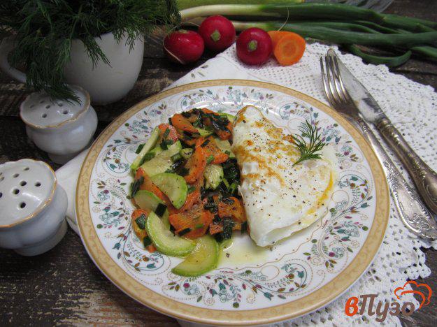 фото рецепта: Тушеные кабачки с морковью