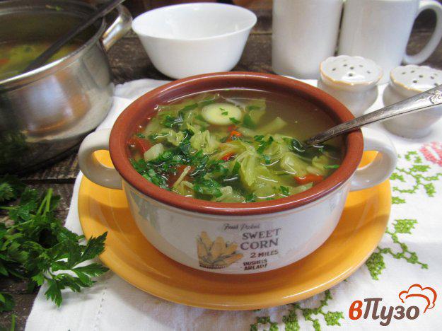 фото рецепта: Капустный суп на курином бульоне