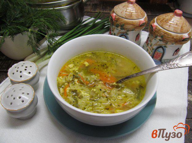 фото рецепта: Луковый суп с молодой капустой и яйцом