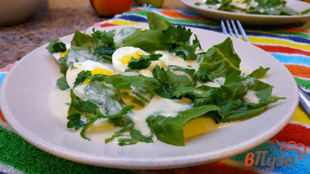 фото рецепта: Салат из шпината с яйцом