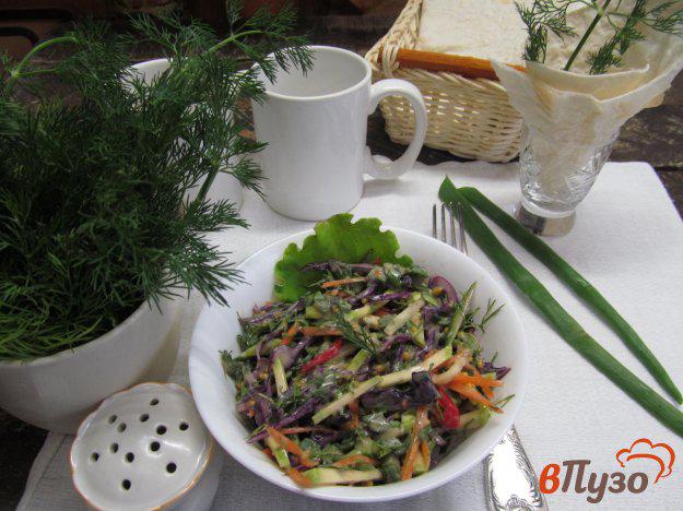 фото рецепта: Салат из красной капусты с кабачком
