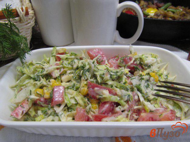 фото рецепта: Овощной салат в хреновой заправке