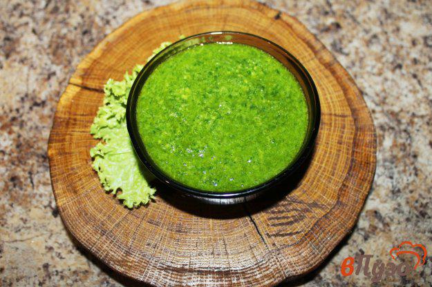 фото рецепта: Зеленый чесночный соус к мясу и овощам