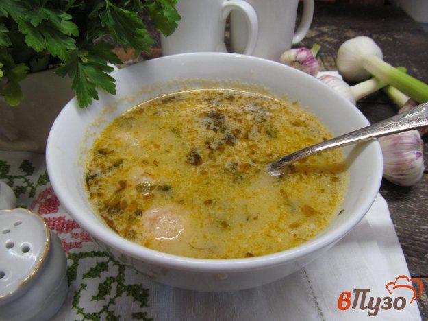 фото рецепта: Суп из кабачка с куриными фрикадельками