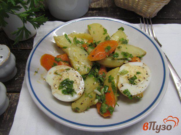 фото рецепта: Теплый овощной салат с яйцом