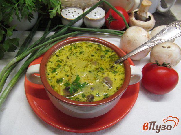 фото рецепта: Сливочный суп с грибами и кабачком