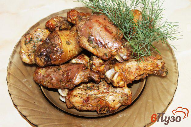 фото рецепта: Шашлык из куриного мяса в духовке