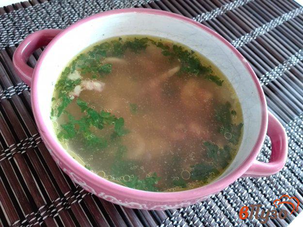 фото рецепта: Овощной суп с колбасой и шампиньонами