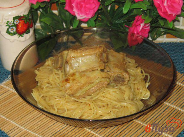 фото рецепта: Спагетти со  свиными ребрышками