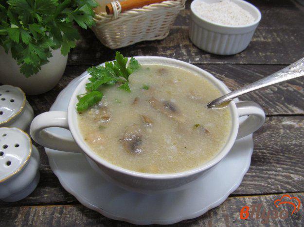 фото рецепта: Суп из фасоли с грибами и кукурузной мукой