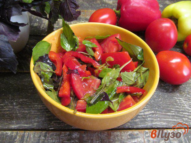фото рецепта: Помидорный салат с заправкой из кетчупа