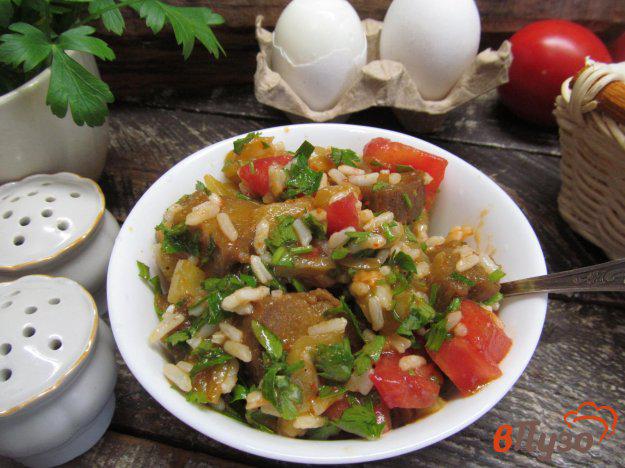 фото рецепта: Салат из печеных овощей с рисом