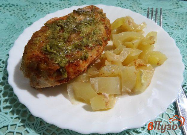 фото рецепта: Куриная грудка с болгарским перцем