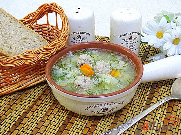 фото рецепта: Суп с фрикадельками рисом и овощами
