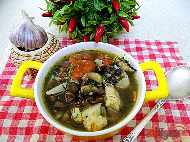 фото рецепта: Суп с грибами и цветной капустой