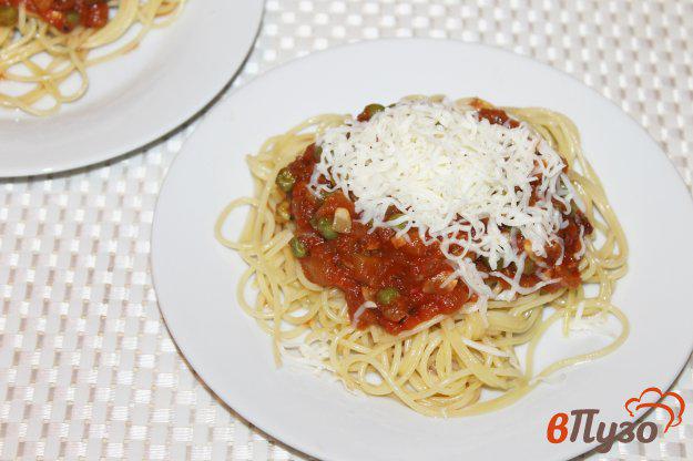 фото рецепта: Спагетти в томатном соусе с овощами