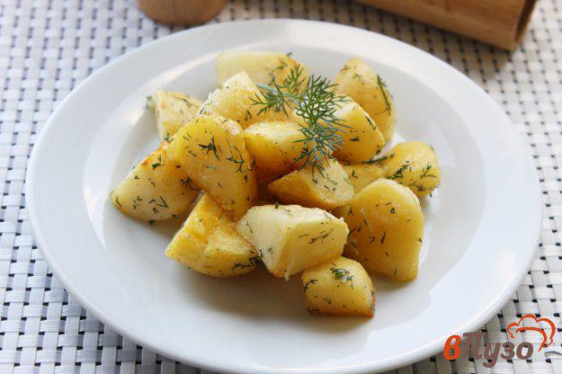 фото рецепта: Картофель с чесноком и зеленью
