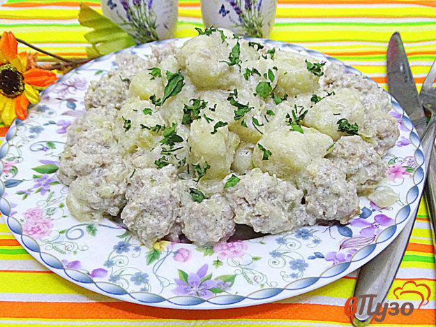 фото рецепта: Галушки картофельные с мясом