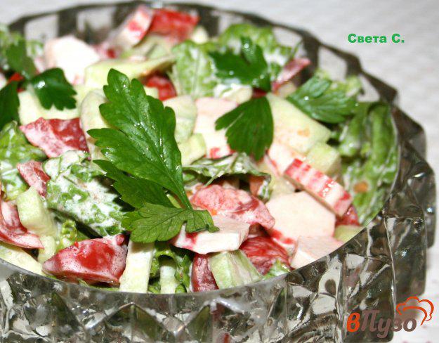 фото рецепта: Крабовый салат с овощами