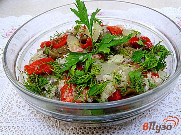 фото рецепта: Салат из запеченных баклажанов и перцев