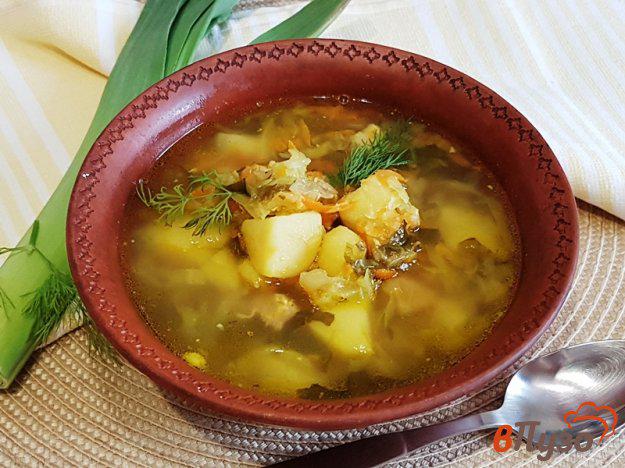 фото рецепта: Суп с капустой и щавелем