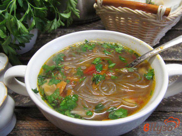 фото рецепта: Грибной суп с фунчозой